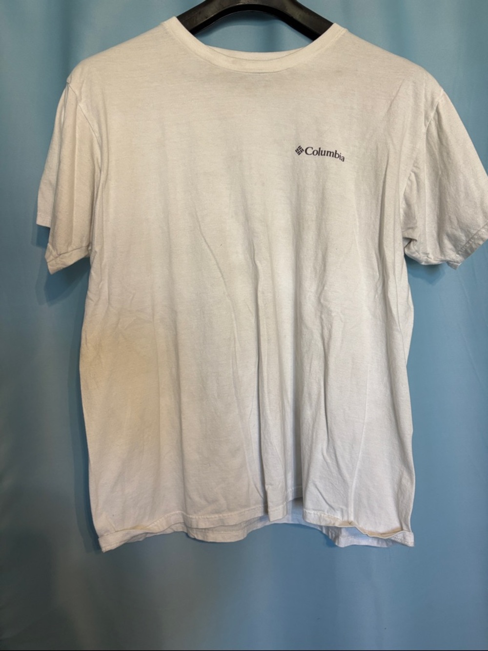 Columbia White Short-Sleeve Tee with Yellow and Green Outdoor Graphic - Picture 3 of 4